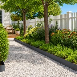 Garden Lawn Edging 30 Pieces 100cm x 20cm x 5cm Anthracite Cold Rolled Steel