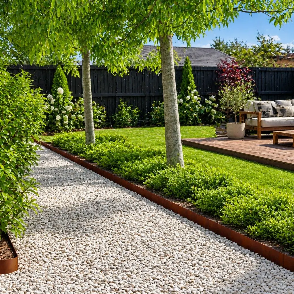 Garden Lawn Edging Weathering Steel 100x20cm Brown Rusty Border 10 Pieces
