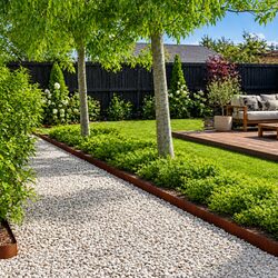 Garden Lawn Edging 10 Pieces 100x20cm Weathering Steel Brown Rusty Border