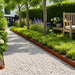 Garden Lawn Edging 30 pcs 100x20cm Weathering Steel Border Rusty Brown Outdoor