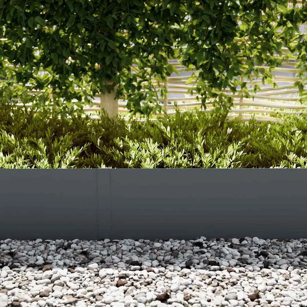 Garden Lawn Edging Cold Rolled Steel Borders 20 Piece Anthracite