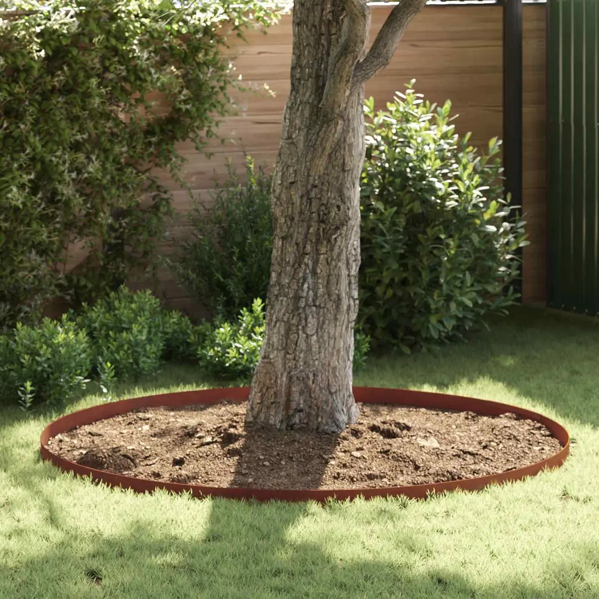 Garden Lawn Edging 4 Pcs Weathering Steel Rusty Border Landscaping Yard Fence