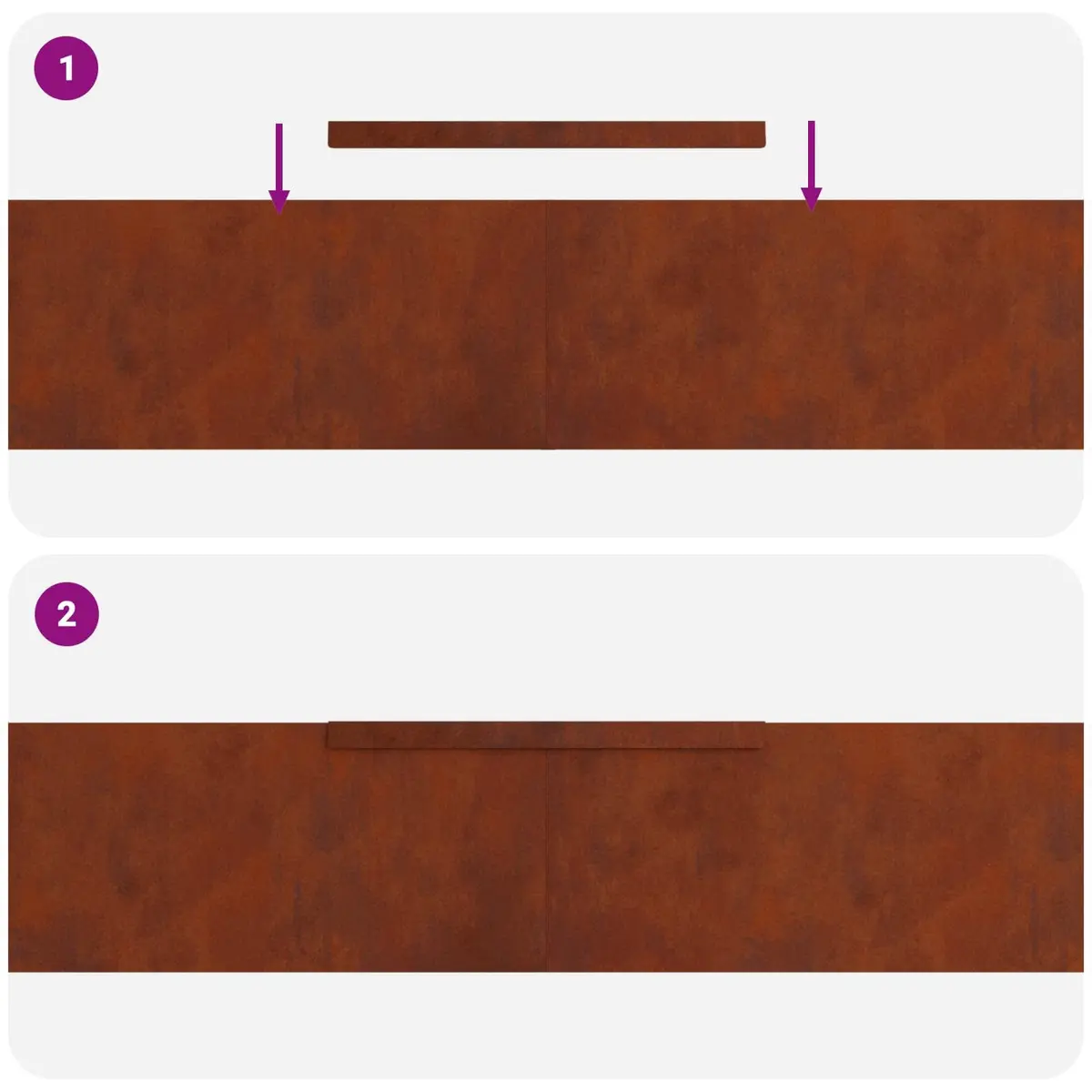 Garden Lawn Edging Weathering Steel Border 450cm Brown