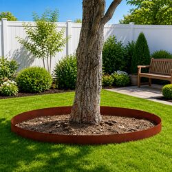 Garden Lawn Edging 4 pcs 450cm Weathering Steel Border Rusty Brown Landscape