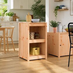 Kitchen Cabinet Storage Furniture Brown Oak Minimalist Design Shelving Unit