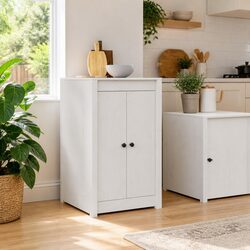 Kitchen Cabinet Door White Solid Pine Modern Design 50 x 82 cm Indoor Storage