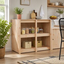 Kitchen Cabinet with Shelf Brown Oak Modern Storage Cupboard 106 x 55 x 92 cm