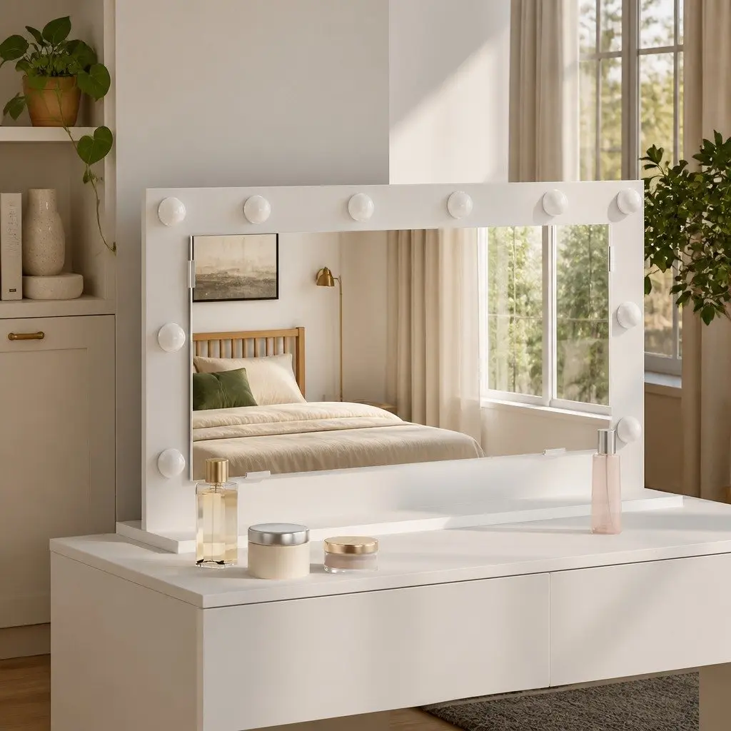 LED Vanity Mirror White 80x45x18cm Bathroom Bedroom Dressing Table with USB