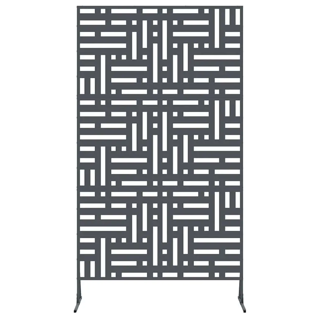 Garden Privacy Screen Steel 100x50x180cm Outdoor Fence Panel Barrier Cut-Out Anthracite