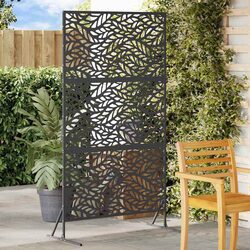Garden Privacy Screen 100 x 50 x 180 cm Steel Outdoor Patio Barrier Panel