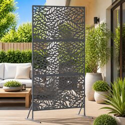 Garden Privacy Screen 100x50x180cm Rectangle Cut-Out Design Outdoor Patio