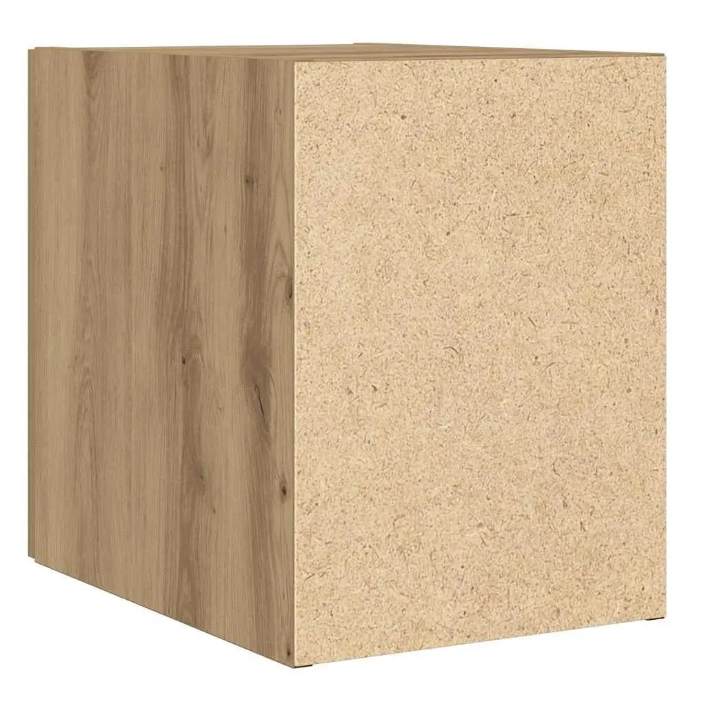 Wall-Mounted Cabinet Modern Storage Furniture Brown Engineered Wood