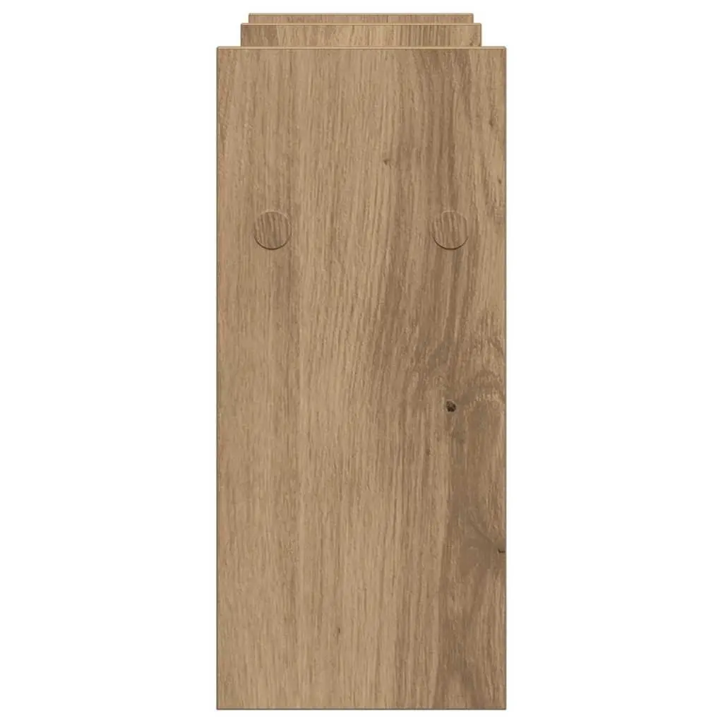 Desk Organiser Engineered Wood Multiple Storage Compartments Tidy Workspace Brown