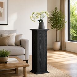 Plant Display Stand with Storage Door Black Oak Indoor Outdoor Organiser