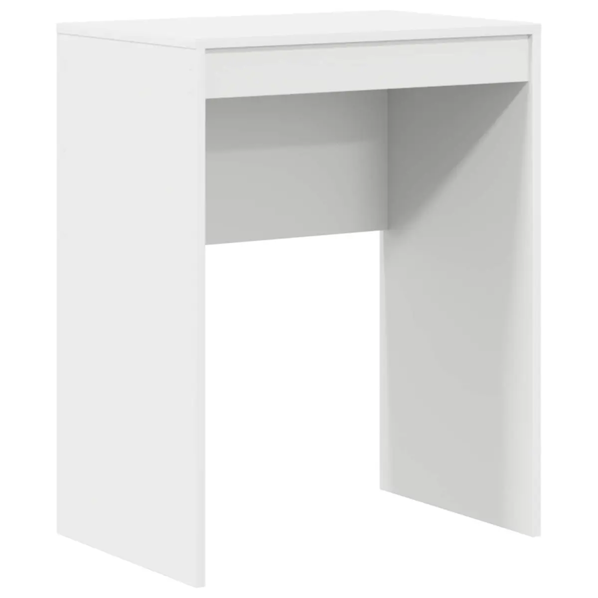 White Writing Desk Compact Home Office Study Computer Table Engineered Wood
