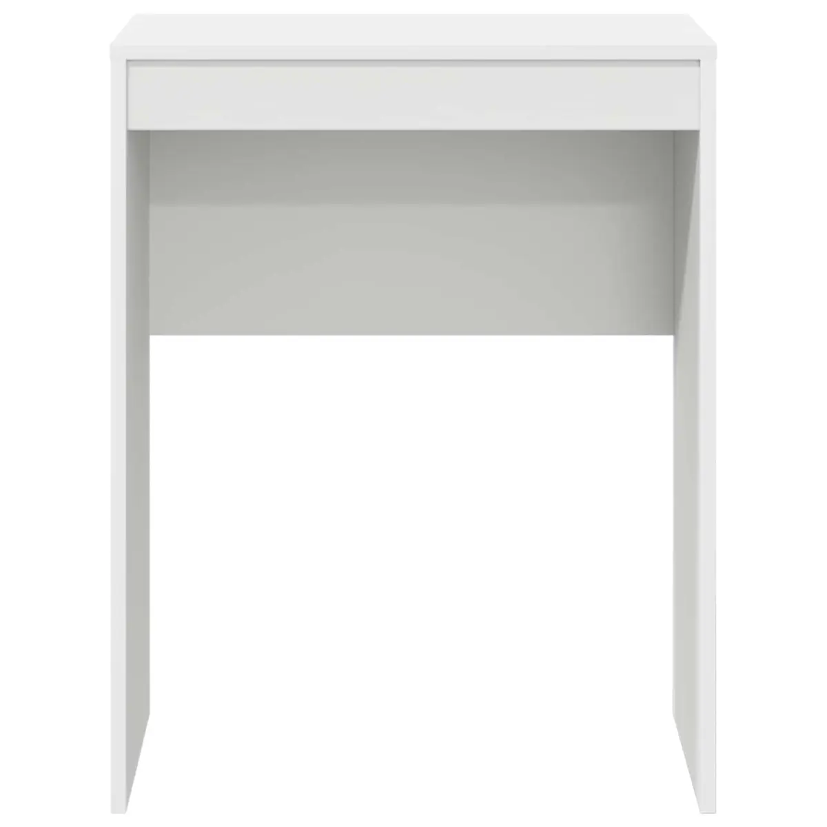 White Writing Desk Compact Home Office Study Computer Table Engineered Wood