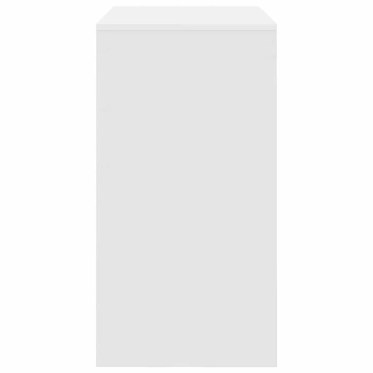 White Compact Writing Desk Engineered Wood Office Study Workspace Furniture