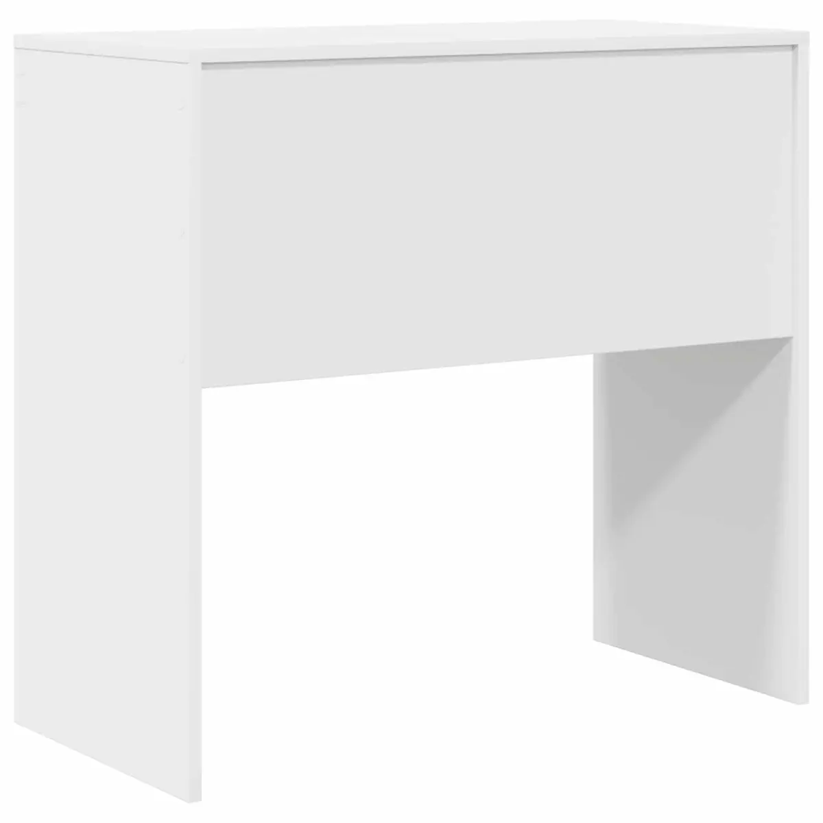 White Compact Writing Desk Engineered Wood Office Study Workspace Furniture
