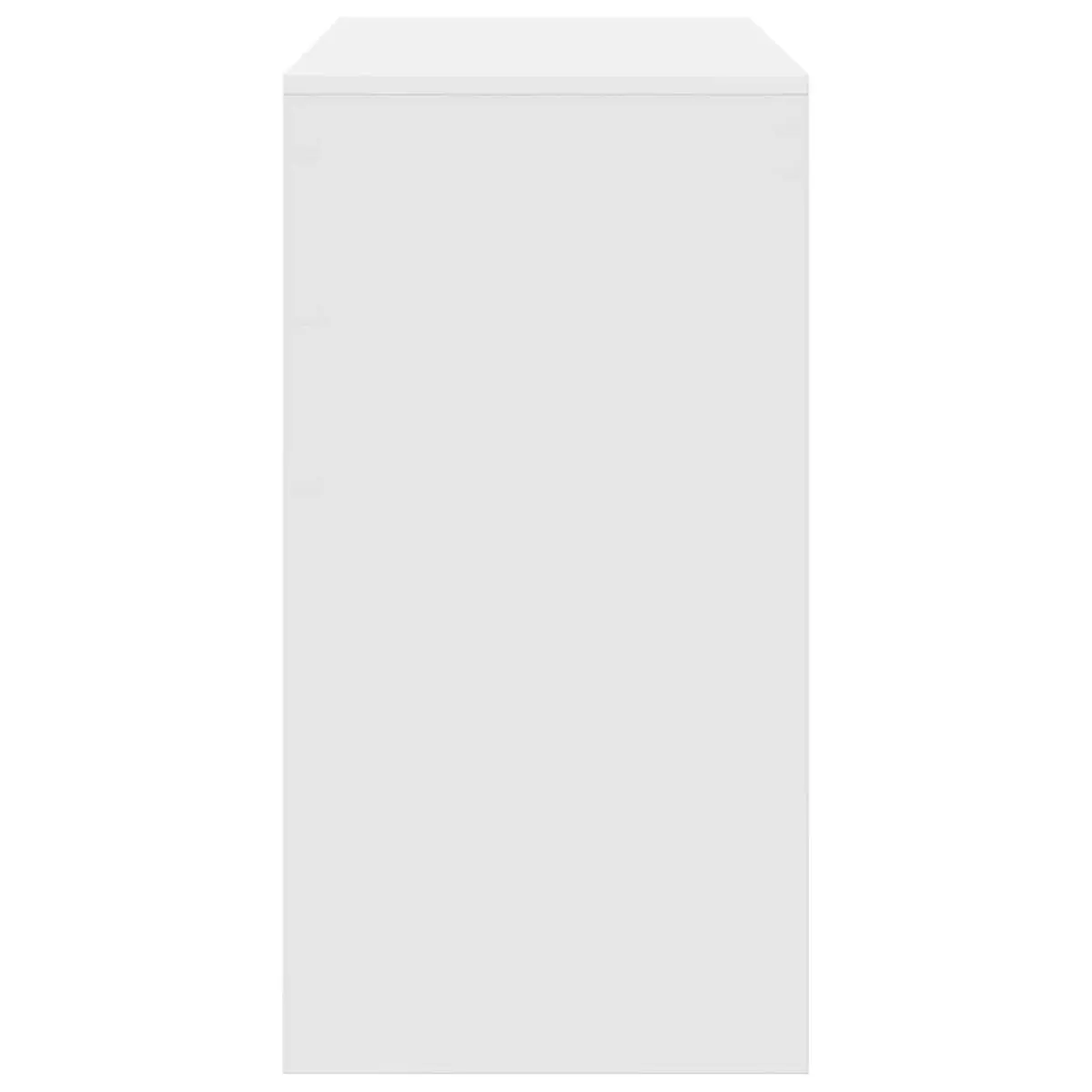 White Writing Desk Compact Home Office Study Workspace Engineered Wood