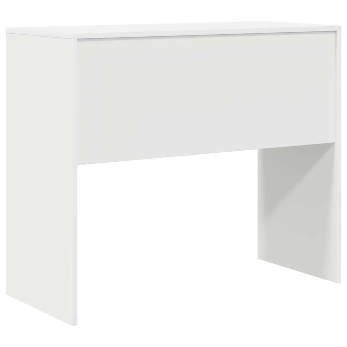 White Writing Desk Compact Home Office Study Workspace Engineered Wood