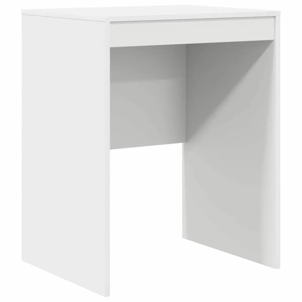 White Writing Desk Compact Office Home Study Workspace Engineered Wood