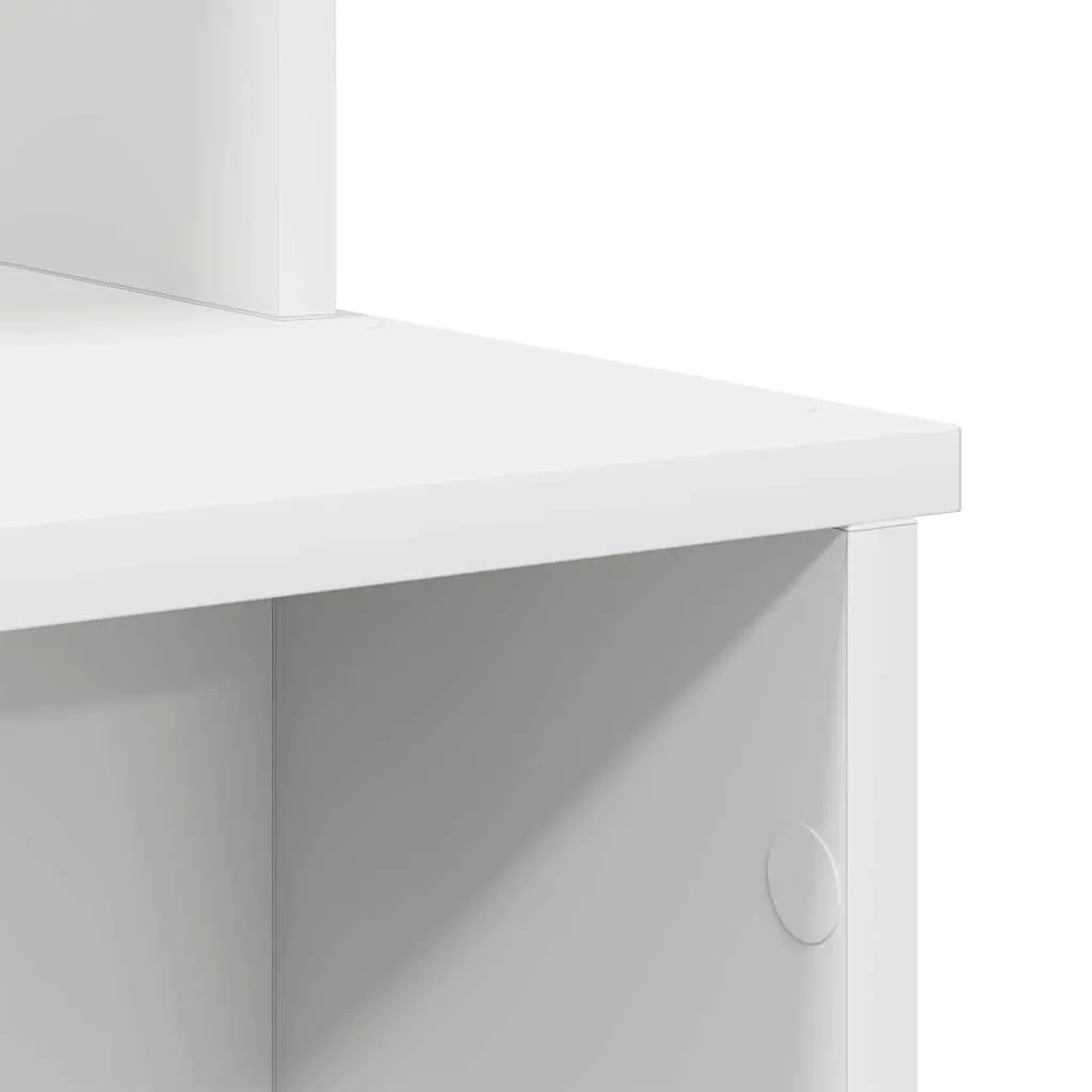 Home Office Desk with Drawer Engineered Wood Modern White 120.5 x 44 x 88.5 cm