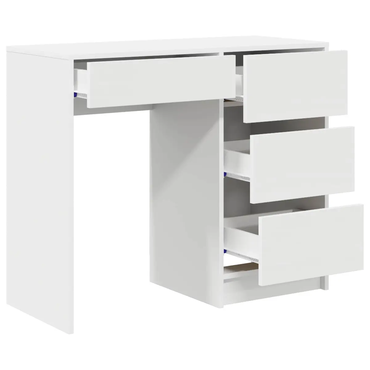 White Computer Desk with Drawer Storage Home Office Workspace 90 x 37.5 x 75 cm