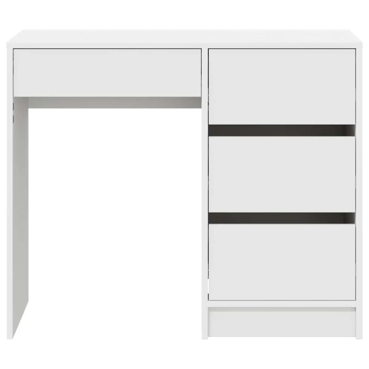 White Computer Desk with Drawer Storage Home Office Workspace 90 x 37.5 x 75 cm