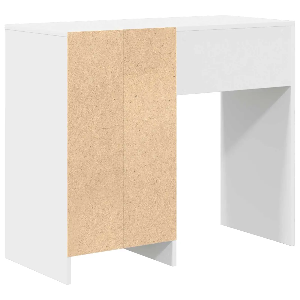 White Computer Desk with Drawer Storage Home Office Workspace 90 x 37.5 x 75 cm