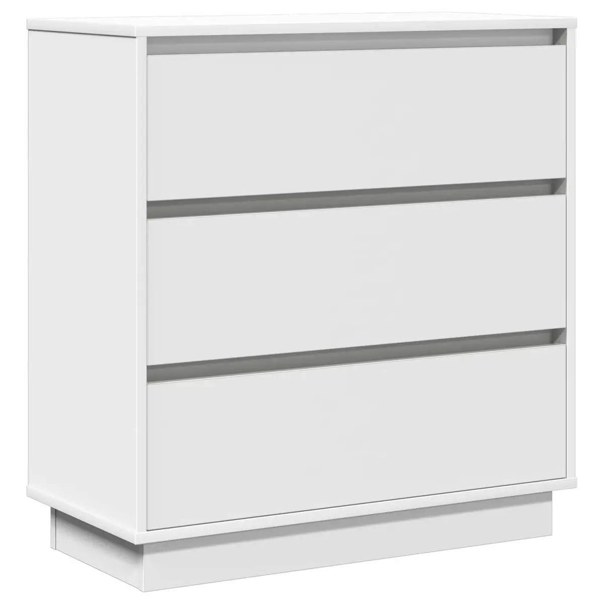 Bedside Table Compact Storage Nightstand 71cm White Engineered Wood