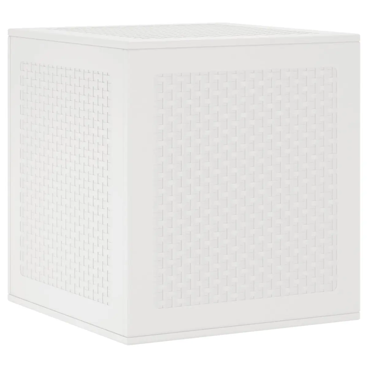 Outdoor Storage Box White 55x53x57cm Garden Deck Patio Furniture Modern Design
