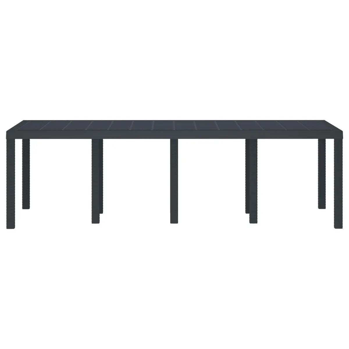 Garden Dining Table Rectangular Anthracite Poly Rattan 250 x 100 x 73 cm Outdoor Furniture
