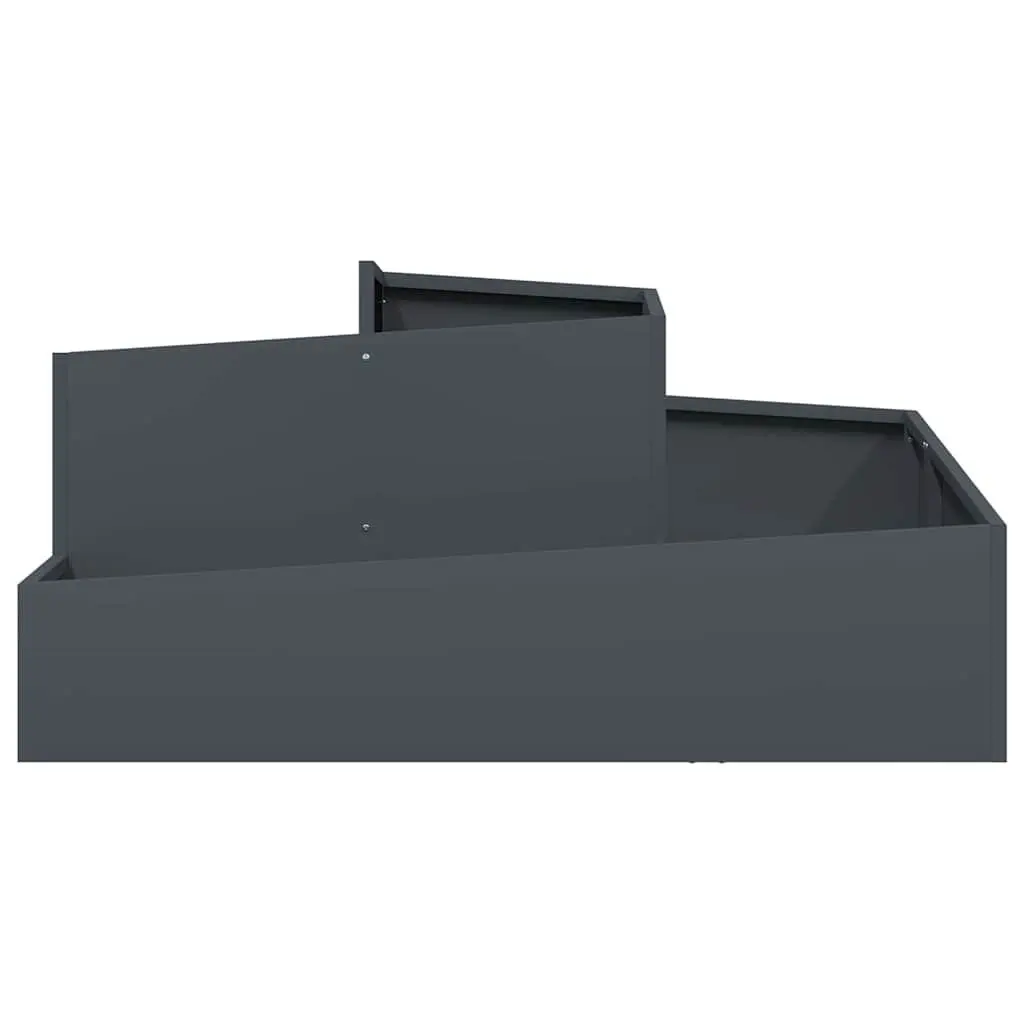 Garden Planter Metal Large Outdoor Anthracite 100x100x50cm Contemporary Design