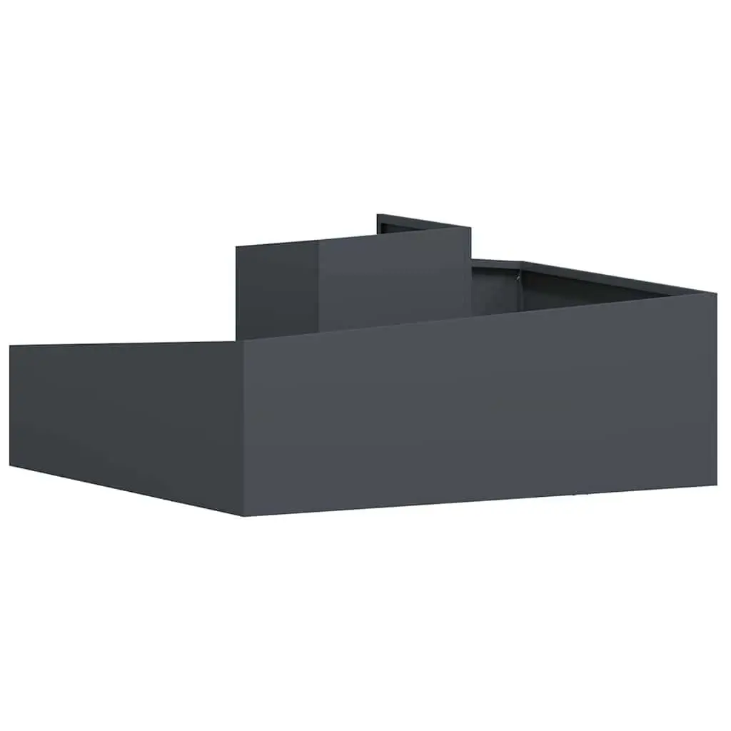 Garden Planter Metal Large Outdoor Anthracite 100x100x50cm Contemporary Design