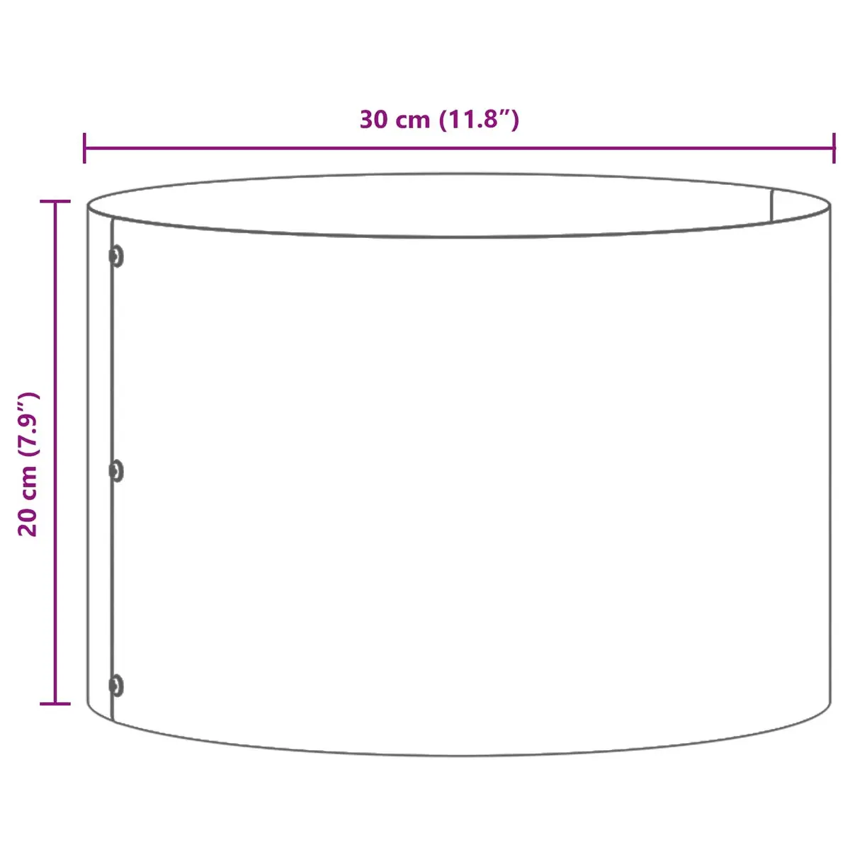 Planter Ring Steel 30 x 30 x 20 cm Brown 5 Piece Round Garden Bed Border Frame