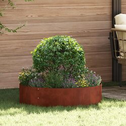 Garden Planter Ring 80x80x20cm Weathering Steel Outdoor Frame Set 5pcs