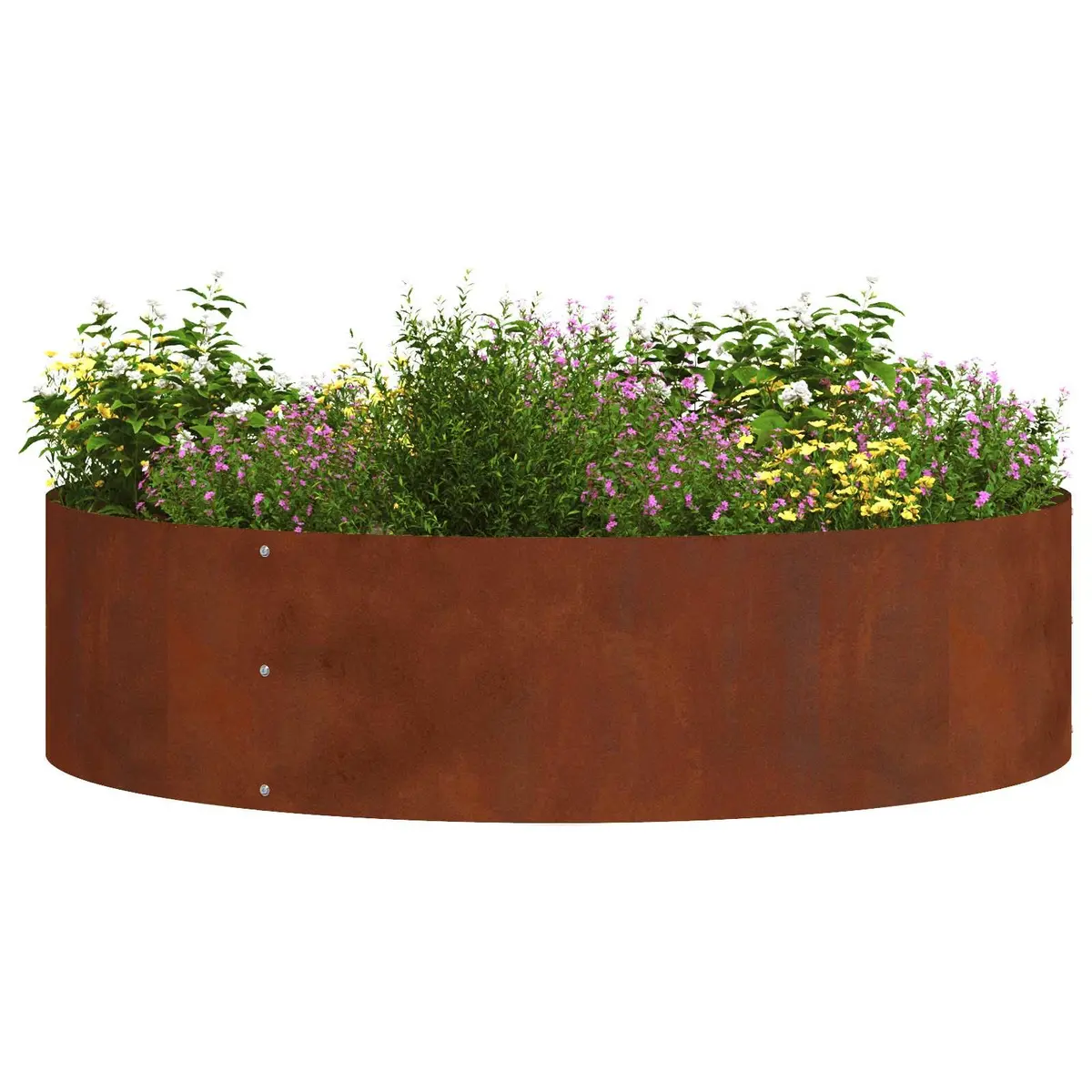 Garden Planter Ring 80x80x20cm Weathering Steel Outdoor Frame Set 5pcs