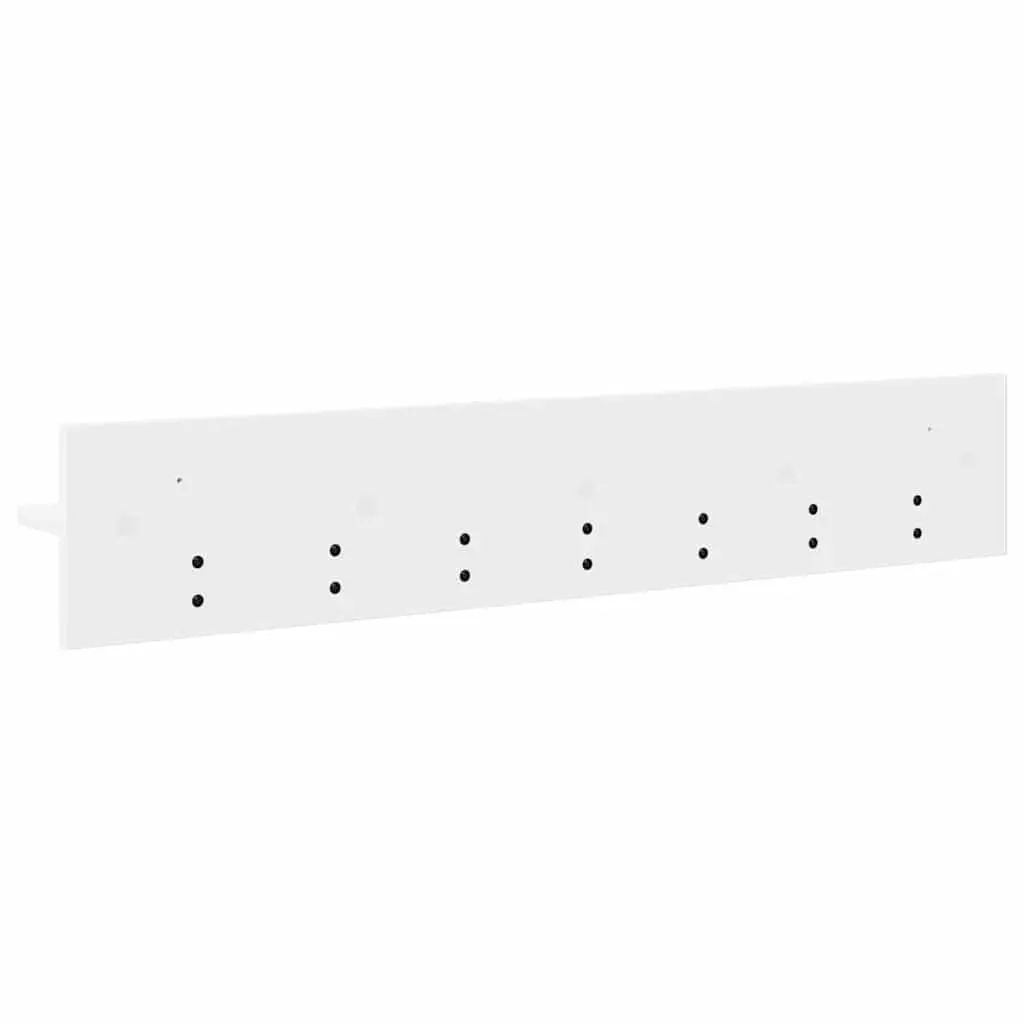 Wall-Mounted Coat Rack White Modern Hallway Entryway Storage Organiser Hooks