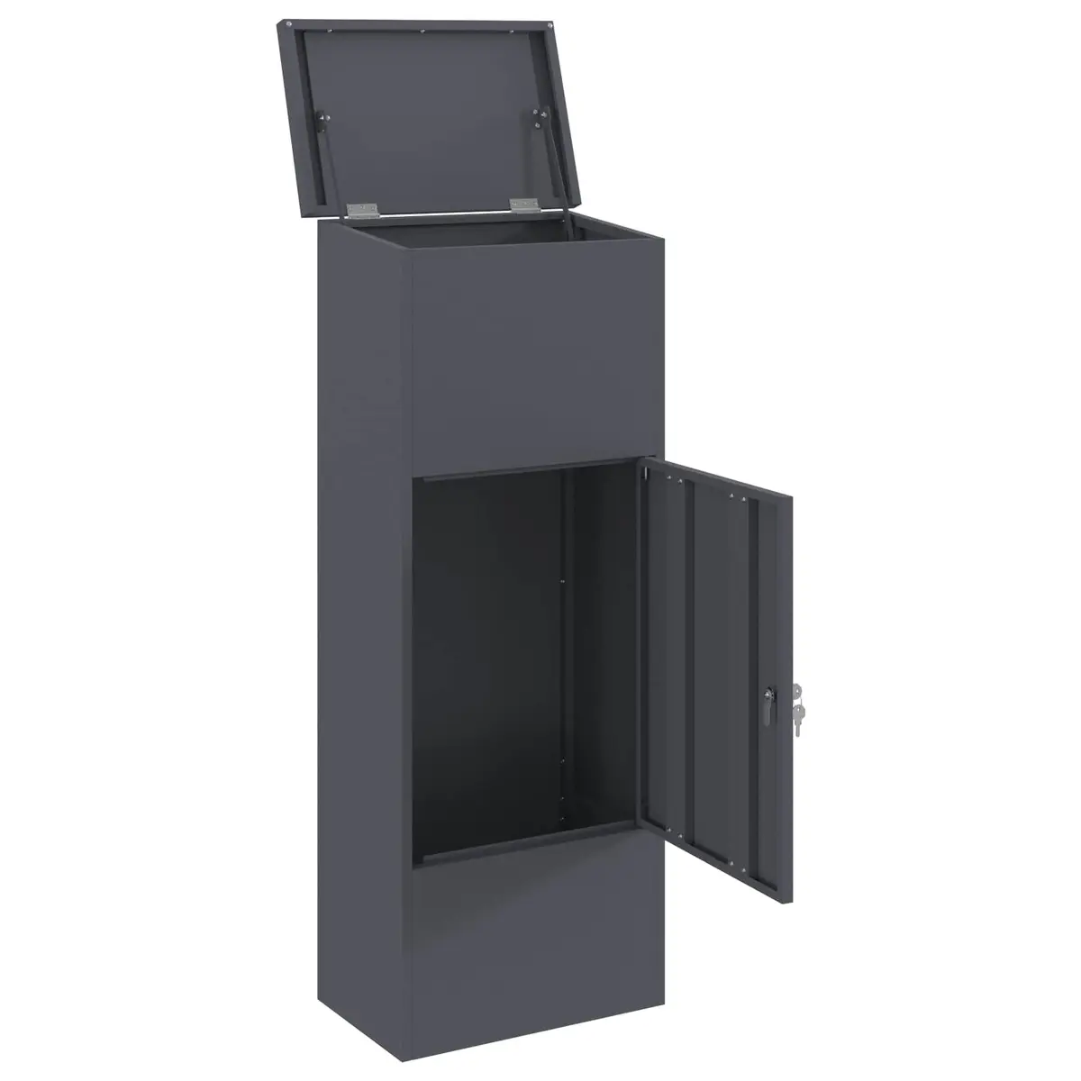 Parcel Drop Box Steel Outdoor 44.5 x 29 x 110.5 cm Anthracite