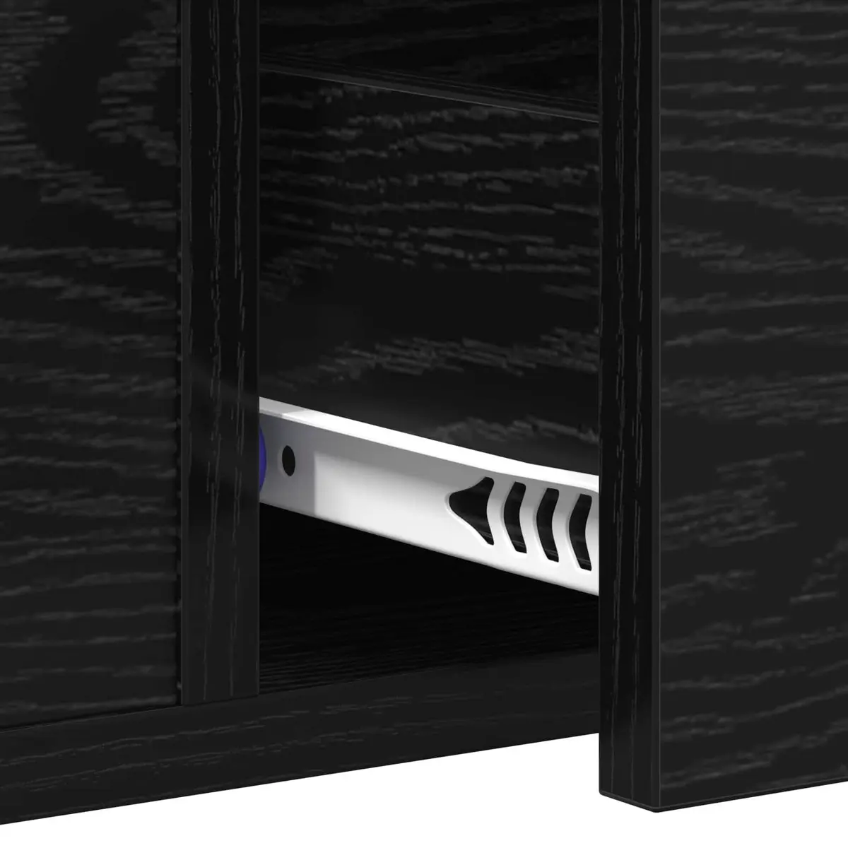 Console Table Black Oak Engineered Wood Hallway Living Room Accent End Table