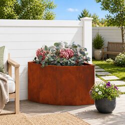Corner Garden Planter Steel 45x45x35cm Outdoor Patio Space Saving Design