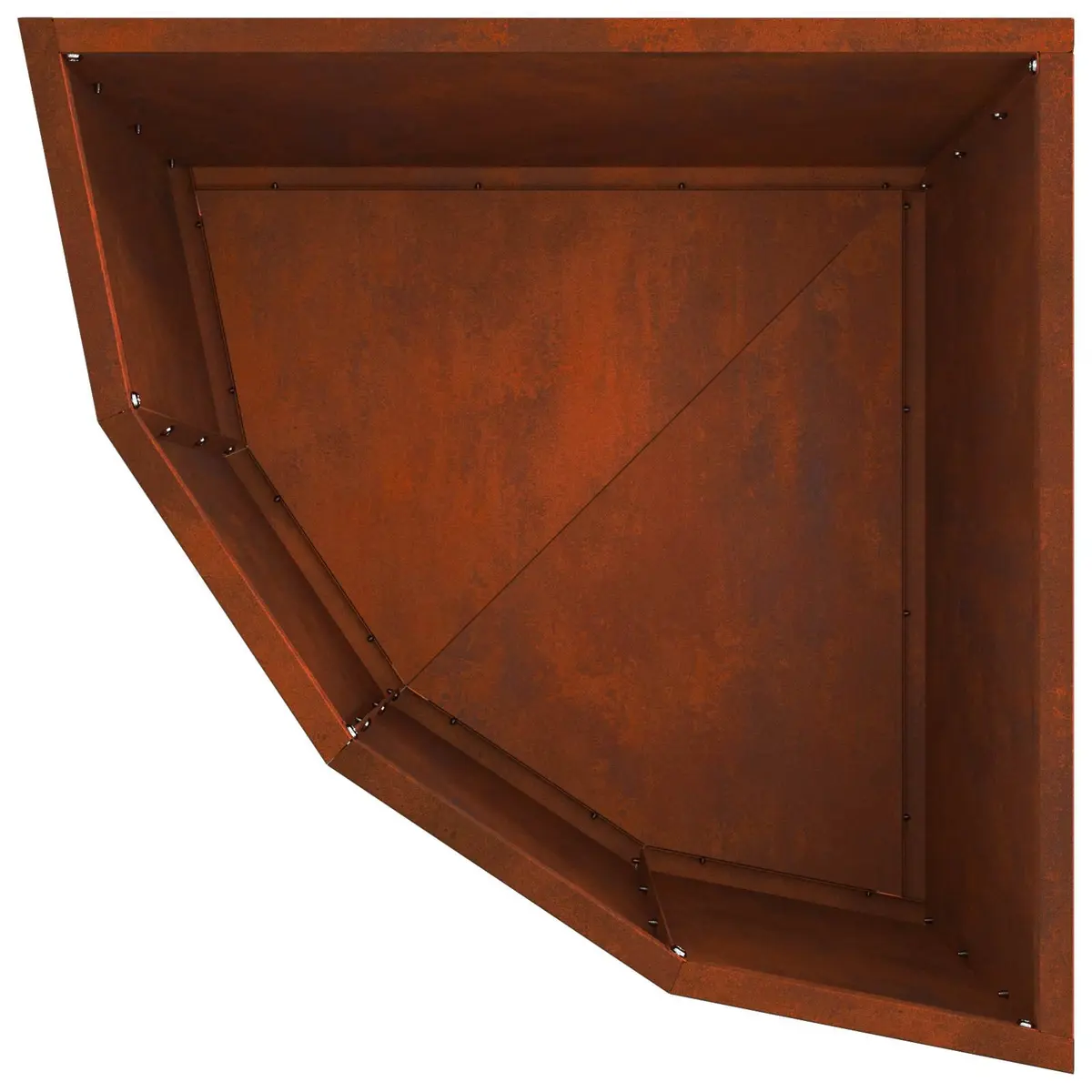 Corner Garden Planter Steel 45x45x35cm Outdoor Patio Space Saving Design