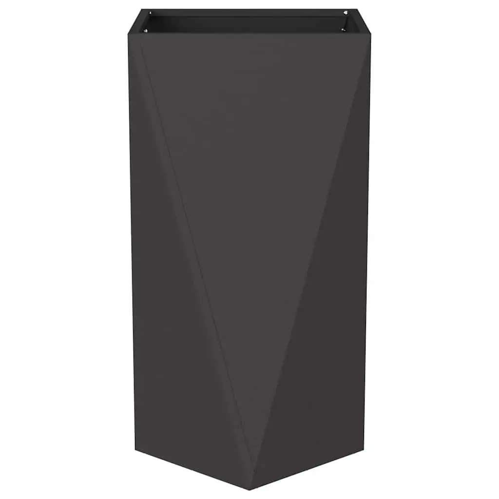 Steel Garden Planter Box Rectangular 40x40x75cm Black