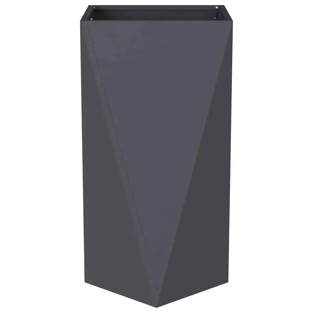 Steel Garden Planter Box Rectangular 40x40x75cm Anthracite Outdoor Pot