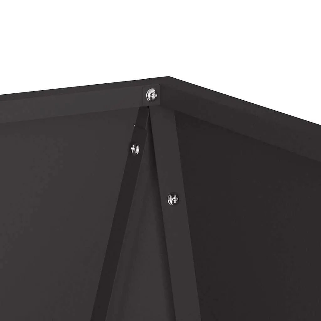 Steel Planter Box 50x50x75cm Black Outdoor Garden Pot Corrugated Sides