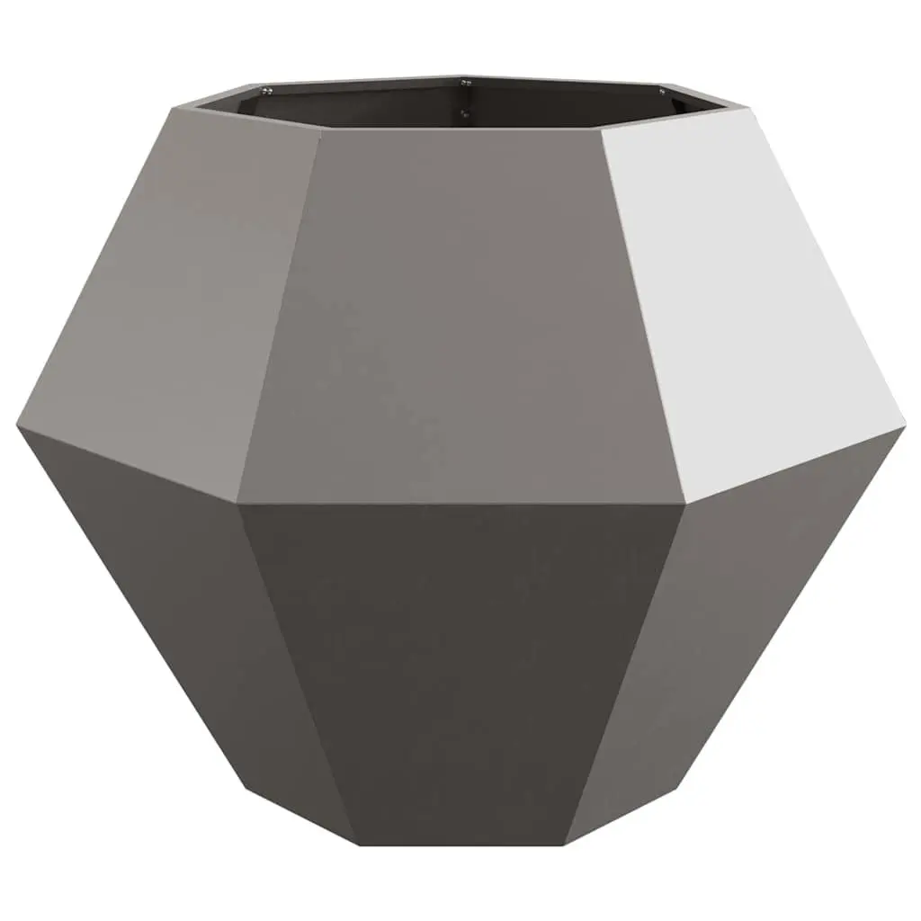 Rectangular Garden Planter Steel Outdoor Weathering 100 x 100 x 80 cm Brown