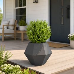Garden Planter Rectangular Steel Outdoor Patio Terrace Plant Pot Box Container