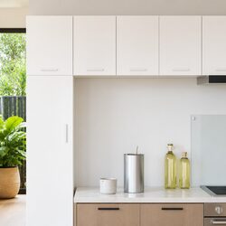 Hanging Kitchen Cabinet with Door White Modern Storage Engineered Wood