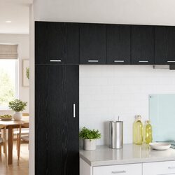 Hanging Kitchen Cabinet Door Storage Black Oak White 30x31x40cm Modern