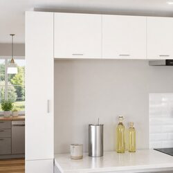 Hanging Kitchen Cabinet with Door White Storage Engineered Wood 50 x 31 x 40 cm